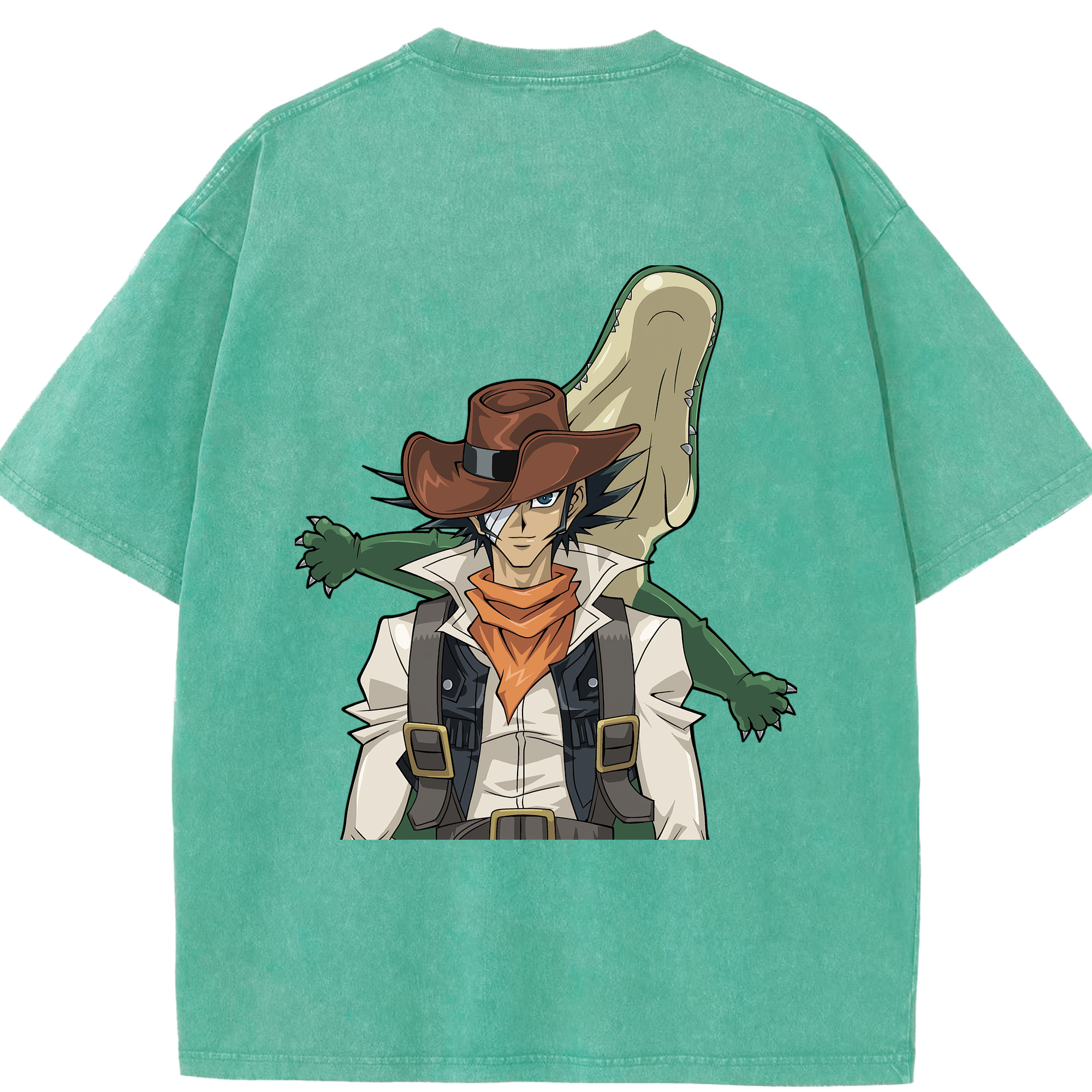 （画像用） 遊☆戯☆王 Yu-Gi-Oh! 綿100% ヴィンテージ風 半袖Tシャツ（背面プリント）